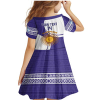 Custom Argentina Football Family Matching Mermaid Dress and Hawaiian Shirt Vamos La Albiceleste - Purple Version - Wonder Print Shop