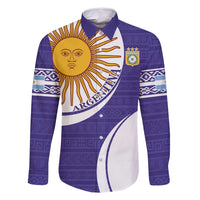 Custom Argentina Football Family Matching Off Shoulder Maxi Dress and Hawaiian Shirt Vamos La Albiceleste - Purple Version - Wonder Print Shop