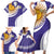 Custom Argentina Football Family Matching Short Sleeve Bodycon Dress and Hawaiian Shirt Vamos La Albiceleste - Purple Version - Wonder Print Shop