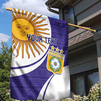Custom Argentina Football Garden Flag Vamos La Albiceleste - Purple Version - Wonder Print Shop