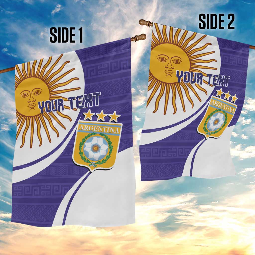 Custom Argentina Football Garden Flag Vamos La Albiceleste - Purple Version - Wonder Print Shop