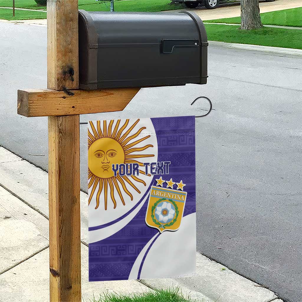 Custom Argentina Football Garden Flag Vamos La Albiceleste - Purple Version - Wonder Print Shop