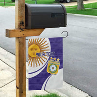 Custom Argentina Football Garden Flag Vamos La Albiceleste - Purple Version - Wonder Print Shop