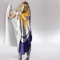 Custom Argentina Football Hooded Blanket Vamos La Albiceleste - Purple Version