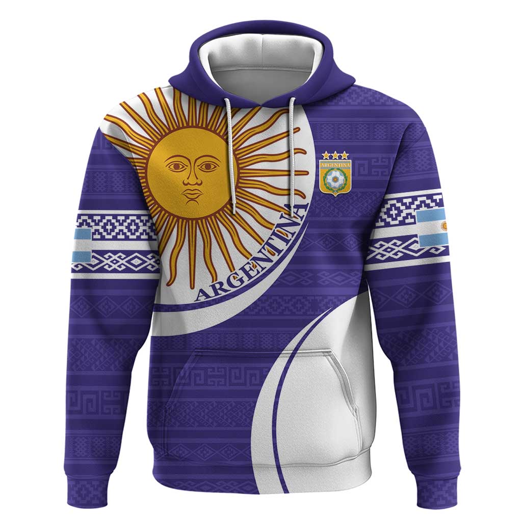 Custom Argentina Football Hoodie Vamos La Albiceleste - Purple Version - Wonder Print Shop