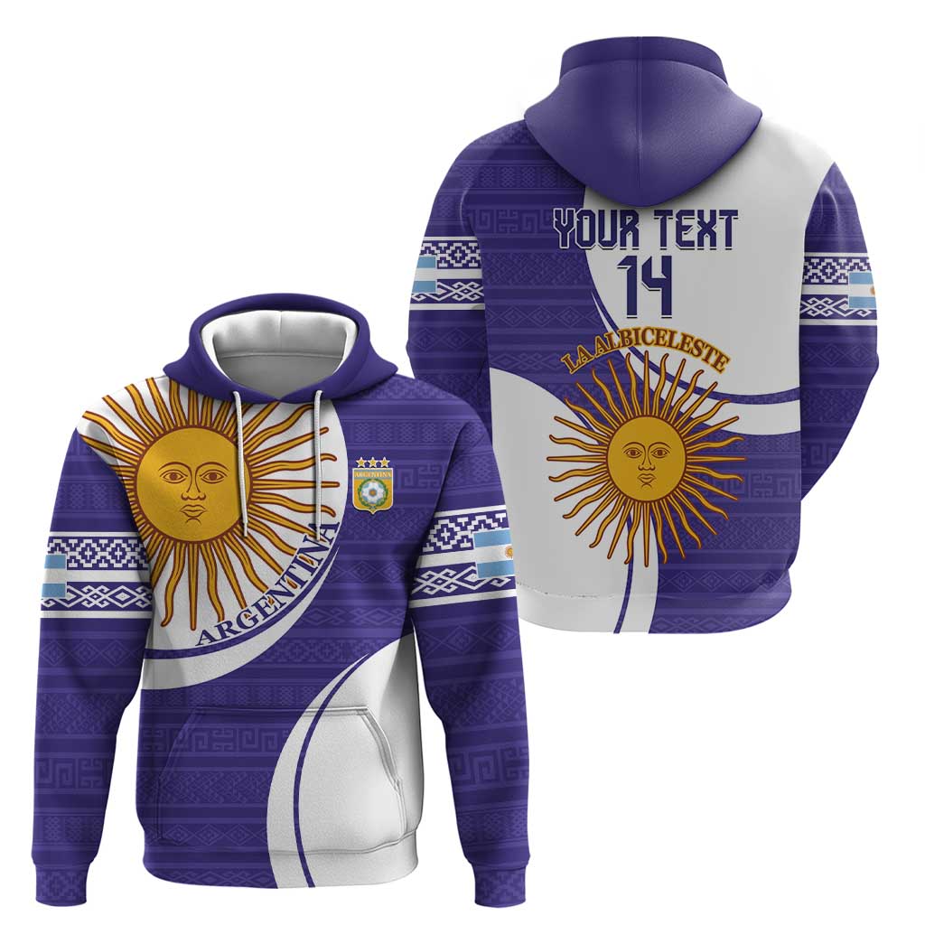 Custom Argentina Football Hoodie Vamos La Albiceleste - Purple Version - Wonder Print Shop