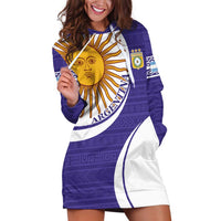 Custom Argentina Football Hoodie Dress Vamos La Albiceleste - Purple Version - Wonder Print Shop
