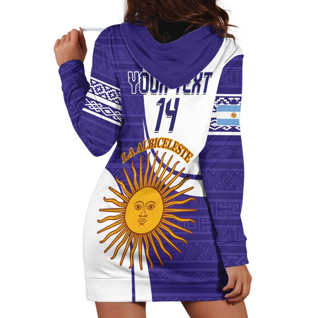 Custom Argentina Football Hoodie Dress Vamos La Albiceleste - Purple Version - Wonder Print Shop