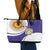 Custom Argentina Football Leather Tote Bag Vamos La Albiceleste - Purple Version - Wonder Print Shop