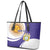 Custom Argentina Football Leather Tote Bag Vamos La Albiceleste - Purple Version - Wonder Print Shop