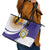 Custom Argentina Football Leather Tote Bag Vamos La Albiceleste - Purple Version - Wonder Print Shop