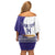 Custom Argentina Football Off Shoulder Short Dress Vamos La Albiceleste - Purple Version - Wonder Print Shop