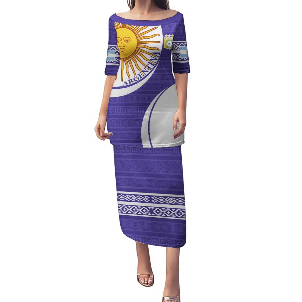 Custom Argentina Football Puletasi Vamos La Albiceleste - Purple Version - Wonder Print Shop