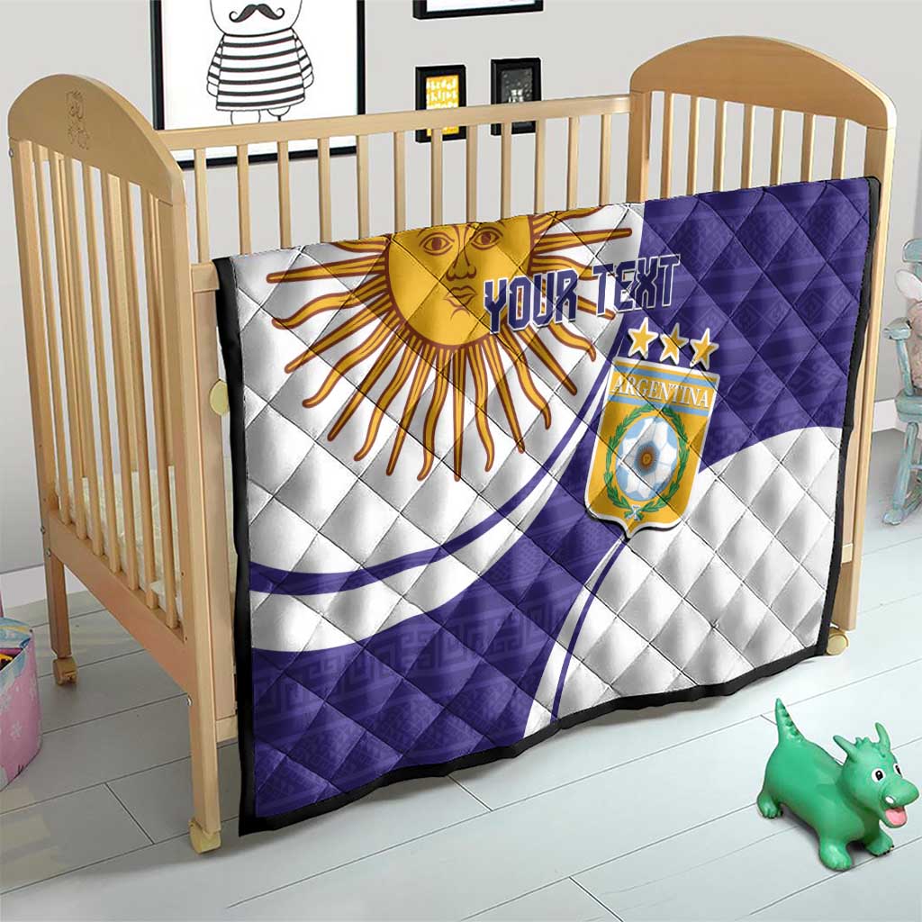 Custom Argentina Football Quilt Vamos La Albiceleste - Purple Version - Wonder Print Shop
