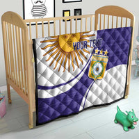 Custom Argentina Football Quilt Vamos La Albiceleste - Purple Version - Wonder Print Shop