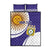 Custom Argentina Football Quilt Bed Set Vamos La Albiceleste - Purple Version - Wonder Print Shop