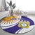 Custom Argentina Football Round Carpet Vamos La Albiceleste - Purple Version