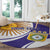 Custom Argentina Football Round Carpet Vamos La Albiceleste - Purple Version