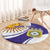 Custom Argentina Football Round Carpet Vamos La Albiceleste - Purple Version