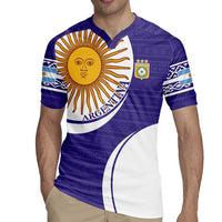 Custom Argentina Football Rugby Jersey Vamos La Albiceleste - Purple Version - Wonder Print Shop