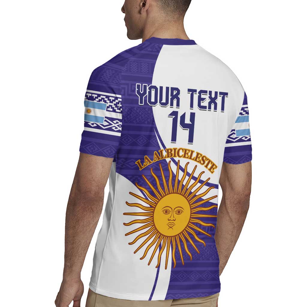 Custom Argentina Football Rugby Jersey Vamos La Albiceleste - Purple Version - Wonder Print Shop
