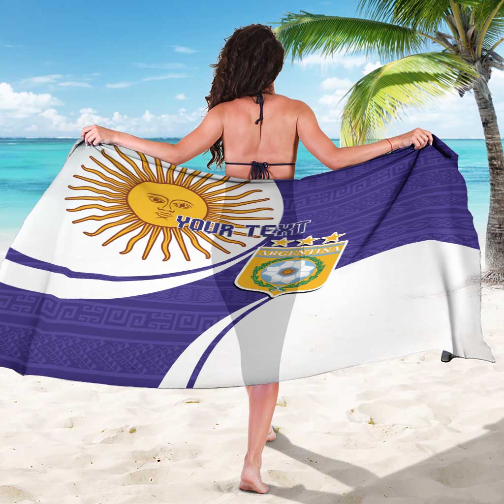 Custom Argentina Football Sarong Vamos La Albiceleste - Purple Version - Wonder Print Shop