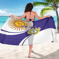 Custom Argentina Football Sarong Vamos La Albiceleste - Purple Version - Wonder Print Shop