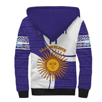 Custom Argentina Football Sherpa Hoodie Vamos La Albiceleste - Purple Version - Wonder Print Shop