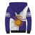 Custom Argentina Football Sherpa Hoodie Vamos La Albiceleste - Purple Version - Wonder Print Shop