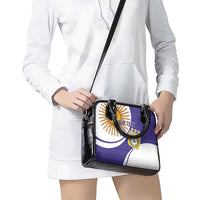 Custom Argentina Football Shoulder Handbag Vamos La Albiceleste - Purple Version