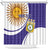 Custom Argentina Football Shower Curtain Vamos La Albiceleste - Purple Version