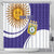 Custom Argentina Football Shower Curtain Vamos La Albiceleste - Purple Version