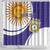 Custom Argentina Football Shower Curtain Vamos La Albiceleste - Purple Version