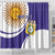 Custom Argentina Football Shower Curtain Vamos La Albiceleste - Purple Version