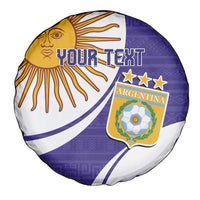 Custom Argentina Football Spare Tire Cover Vamos La Albiceleste - Purple Version - Wonder Print Shop