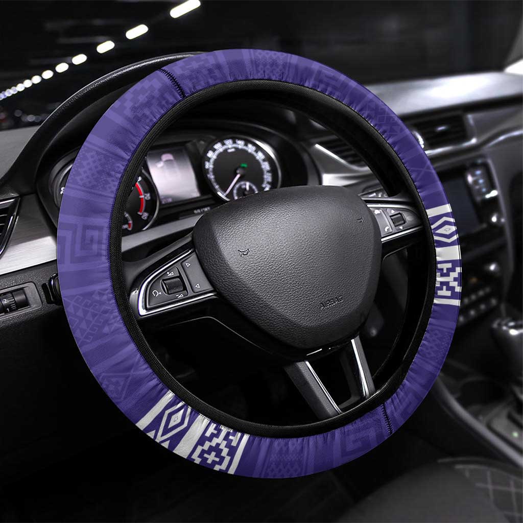 Argentina Football Steering Wheel Cover Vamos La Albiceleste - Purple Version - Wonder Print Shop