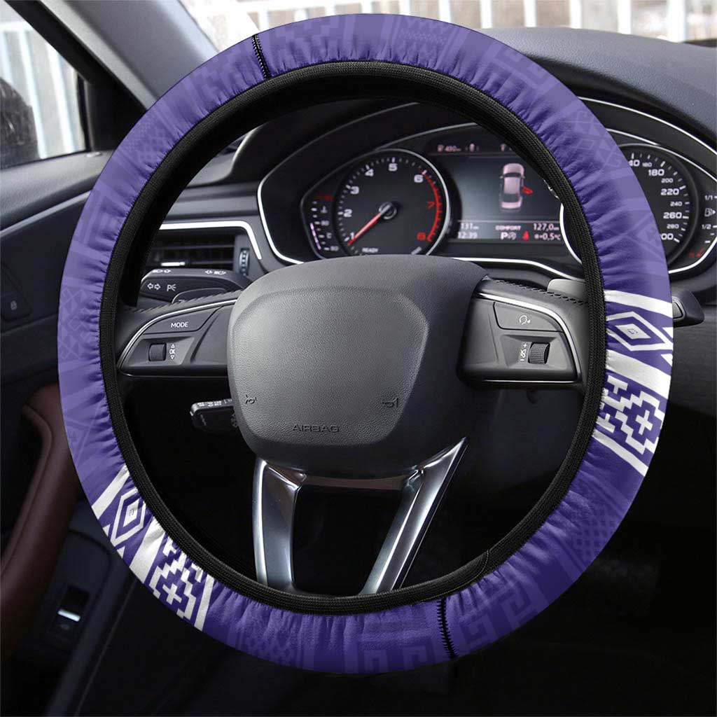 Argentina Football Steering Wheel Cover Vamos La Albiceleste - Purple Version - Wonder Print Shop