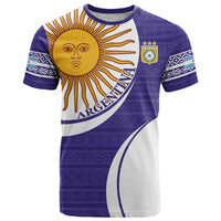 Custom Argentina Football T Shirt Vamos La Albiceleste - Purple Version - Wonder Print Shop