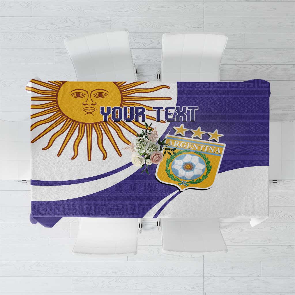 Custom Argentina Football Tablecloth Vamos La Albiceleste - Purple Version - Wonder Print Shop