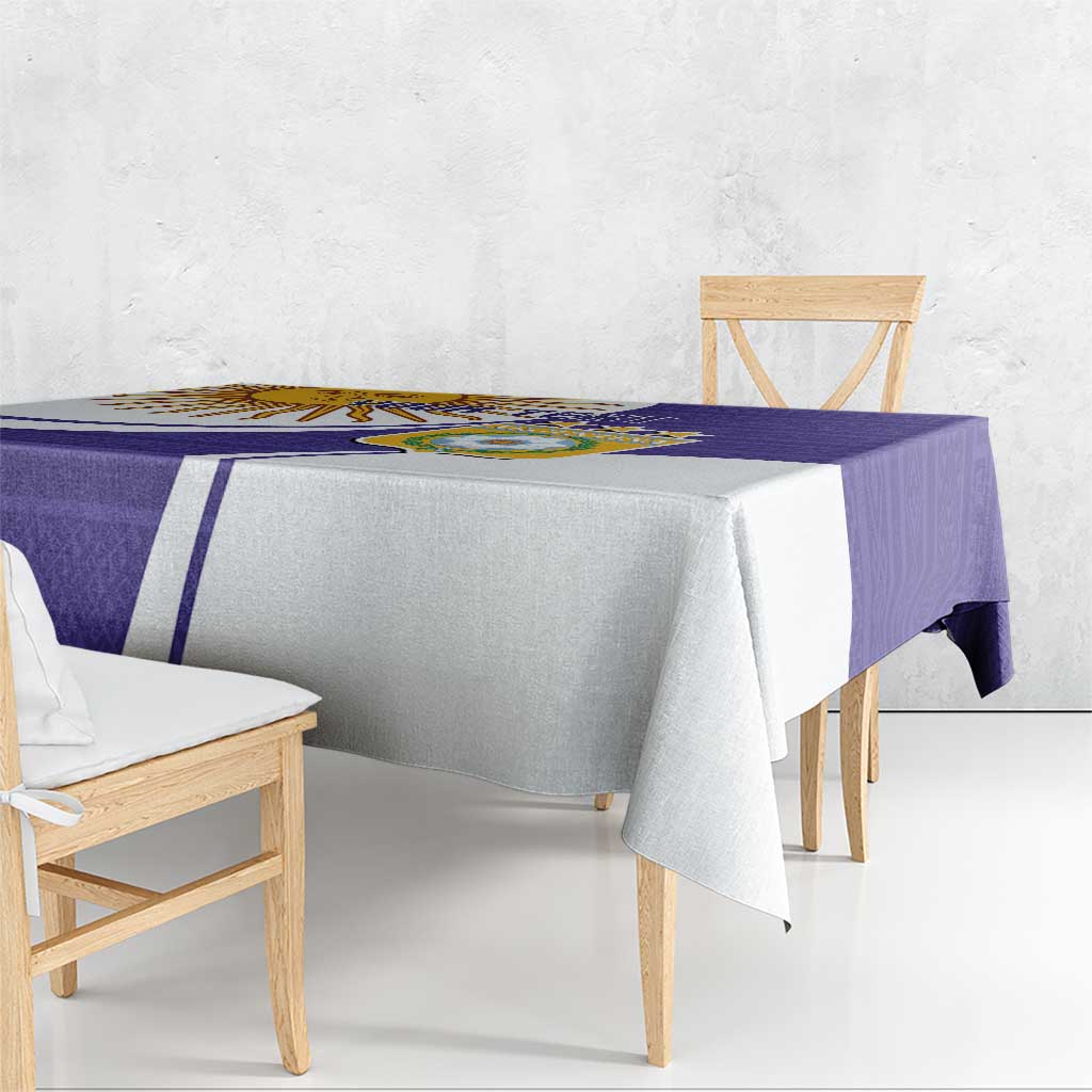 Custom Argentina Football Tablecloth Vamos La Albiceleste - Purple Version - Wonder Print Shop