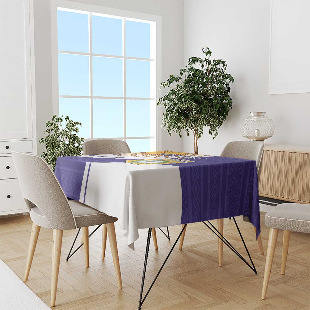 Custom Argentina Football Tablecloth Vamos La Albiceleste - Purple Version - Wonder Print Shop