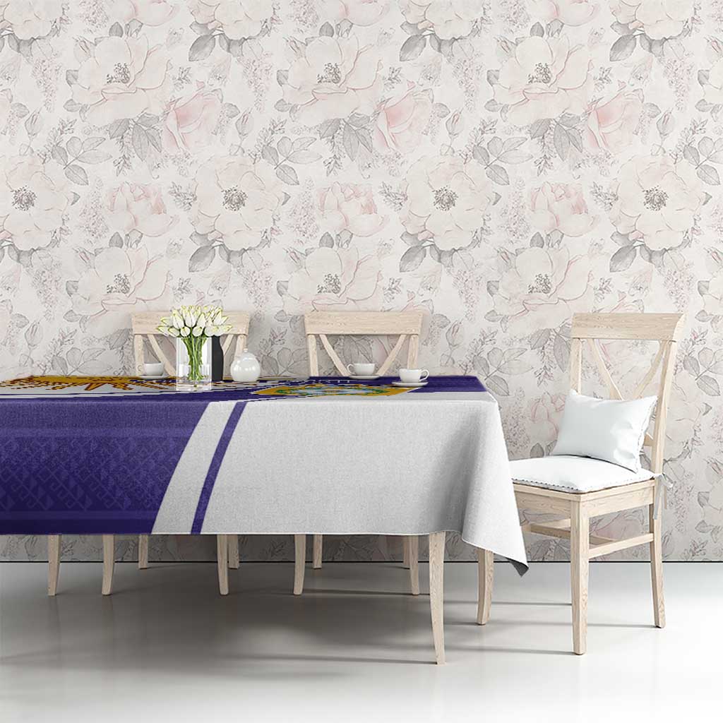 Custom Argentina Football Tablecloth Vamos La Albiceleste - Purple Version - Wonder Print Shop