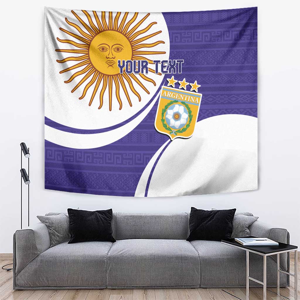 Custom Argentina Football Tapestry Vamos La Albiceleste - Purple Version - Wonder Print Shop