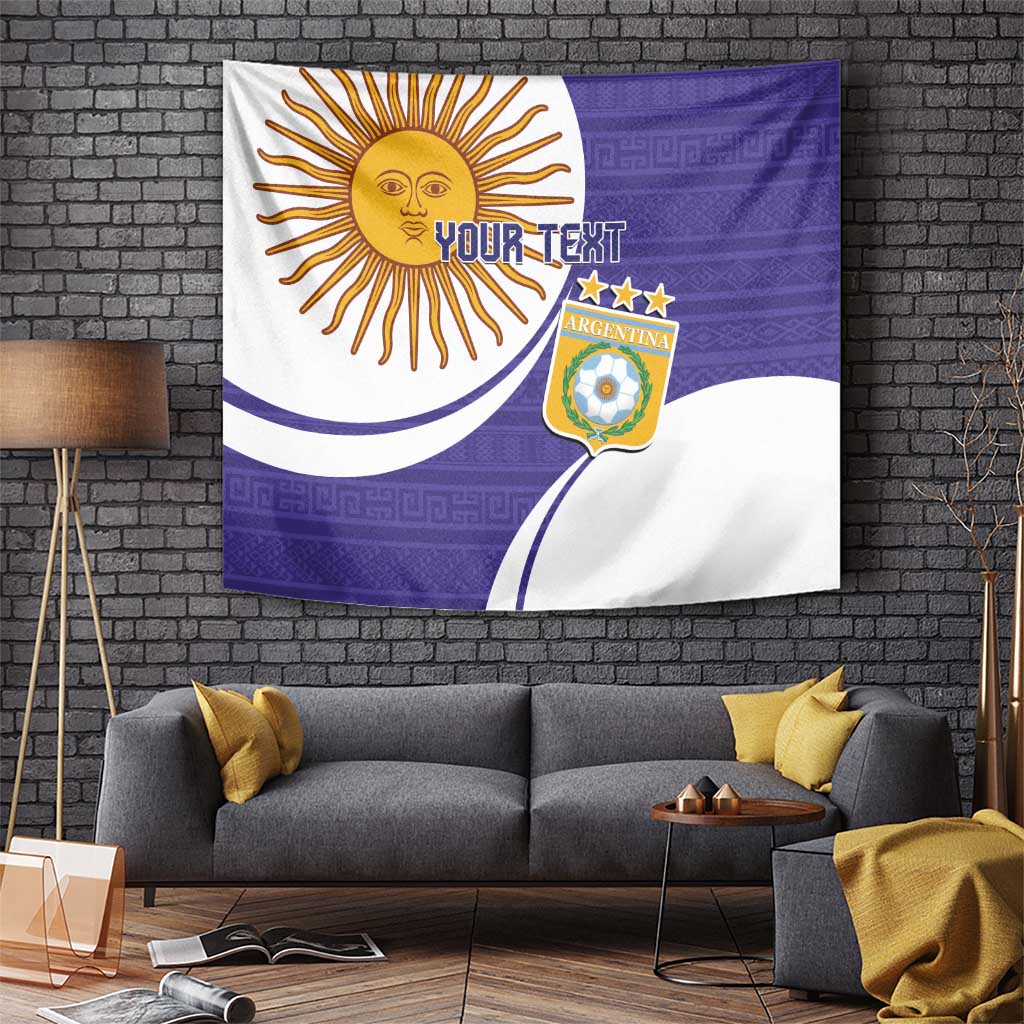 Custom Argentina Football Tapestry Vamos La Albiceleste - Purple Version - Wonder Print Shop