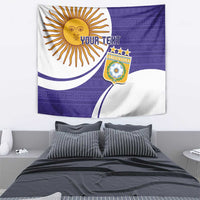 Custom Argentina Football Tapestry Vamos La Albiceleste - Purple Version - Wonder Print Shop