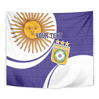 Custom Argentina Football Tapestry Vamos La Albiceleste - Purple Version - Wonder Print Shop