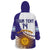 Custom Argentina Football Wearable Blanket Hoodie Vamos La Albiceleste - Purple Version - Wonder Print Shop
