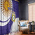 Custom Argentina Football Window Curtain Vamos La Albiceleste - Purple Version - Wonder Print Shop