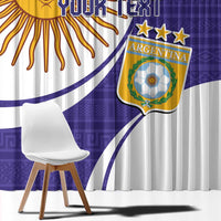 Custom Argentina Football Window Curtain Vamos La Albiceleste - Purple Version - Wonder Print Shop