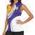Custom Argentina Football Women Sleeveless Polo Shirt Vamos La Albiceleste - Purple Version - Wonder Print Shop